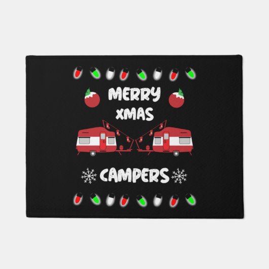 Caravan Weihnachtsdekor Fußmatte (Vorderseite)
