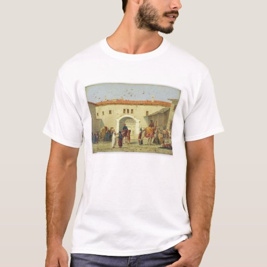 Caravanserai bei Mylasa, die Türkei, 1845 (Öl auf T-Shirt (Vorderseite)