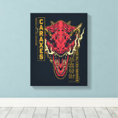 Caraxes Head Year of the Dragon | 恭 喜 發 財 Leinwanddruck (Insitu (Holzboden))