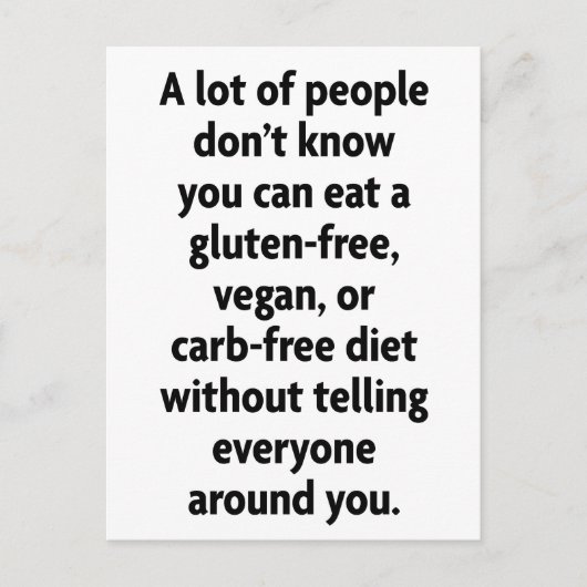 Carb-frei Postkarte (Vorderseite)