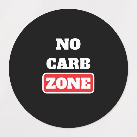 Carb Zone (100% CARNIVORE) Etiketten (Design 1)