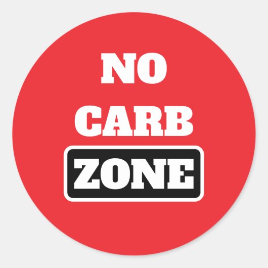 Carb Zone (100% CARNIVORE) Runder Aufkleber (Vorderseite)