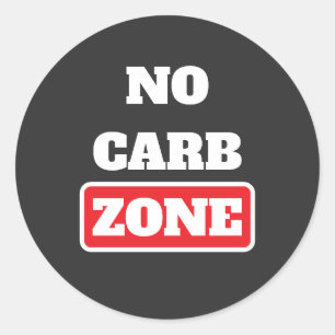 Carb Zone (100% CARNIVORE) Runder Aufkleber
