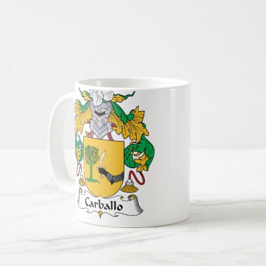Carballo-Familienwappen Kaffeetasse (Vorderseite Links)