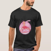 Carbie I Liebe Carbon Brot Pasta Pizza Retro Pink T-Shirt (Vorderseite)