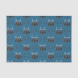 Carbon Bells & Blue Bow Frohe Weihnachten Seidenpapier