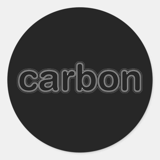 Carbon Brand Runder Aufkleber (Vorderseite)