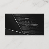 Carbon elegant schwarz visitenkarte (Rückseite)