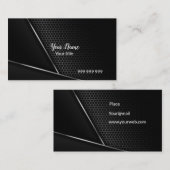 Carbon elegant schwarz visitenkarte (Vorne/Hinten)