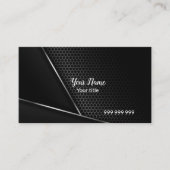 Carbon elegant schwarz visitenkarte (Vorderseite)