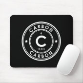 Carbon Element Black Mouse Pad Mousepad (Mit Mouse)