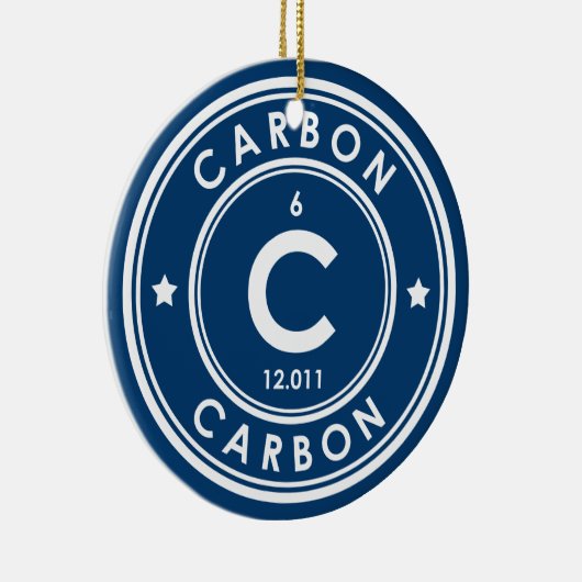 Carbon Element Blue Keramik Keramik Ornament (Rechts)