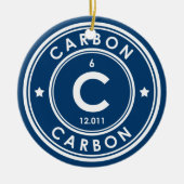Carbon Element Blue Keramik Keramik Ornament (Vorne)