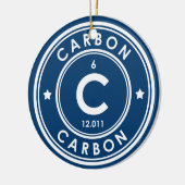 Carbon Element Blue Keramik Keramik Ornament (Links)