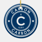 Carbon Element Blue Keramik Keramik Ornament (Hinten)