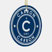 Carbon Element Blue Keramik Ornament (Rechts)