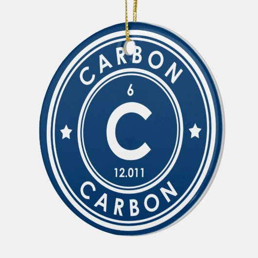 Carbon Element Blue Keramik Ornament (Links)