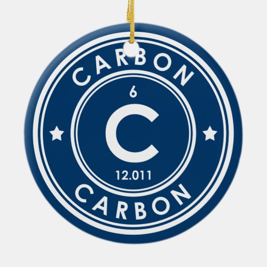 Carbon Element Blue Keramik Ornament (Hinten)