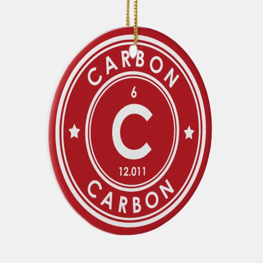 Carbon Element Red Keramik Ornament (Rechts)