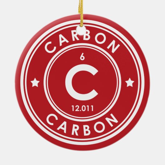Carbon Element Red Keramik Ornament (Hinten)