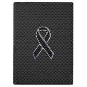 Carbon-Faser im Stil von schwarzem Chrome Klemmbrett (Rückseite)