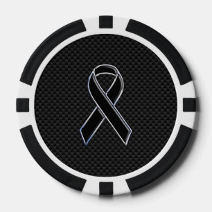 Carbon-Faser im Stil von schwarzem Chrome Pokerchips