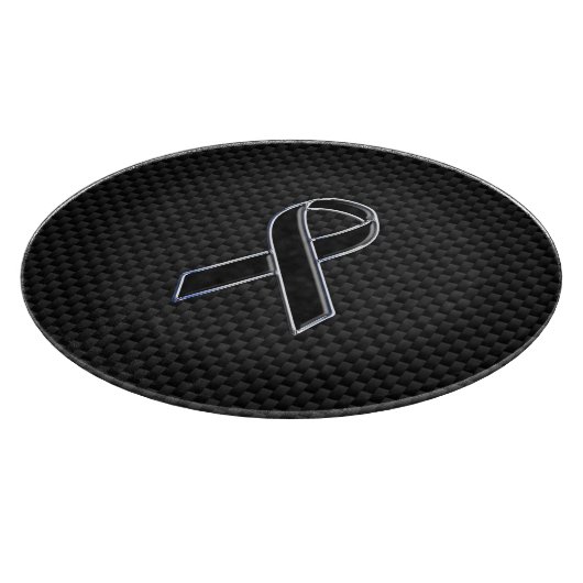 Carbon-Faser im Stil von schwarzem Chrome Schneidebrett (Ecke)