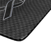 Carbon-Faser im Stil von schwarzem Chrome Schneidebrett (Ecke)