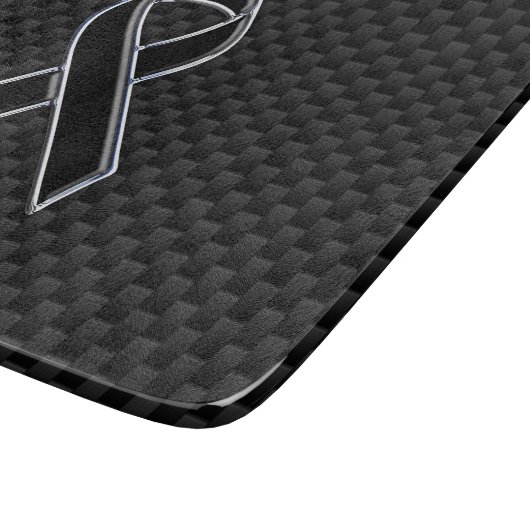 Carbon-Faser im Stil von schwarzem Chrome Schneidebrett (Ecke)