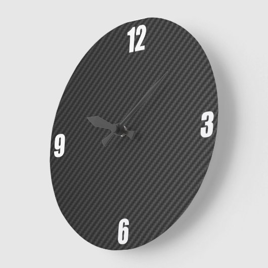 Carbon Fiber Große Wanduhr (Winkel)