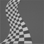 Carbon Fiber like Racing Flag Wave Print Aufkleber (Vorderseite)