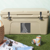 Carbon Fiber like Racing Flag Wave Print Aufkleber (Kühler)