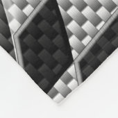 Carbon Fiber like Racing Flag Wave Print Fleecedecke (Ecke)