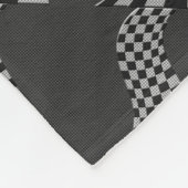 Carbon Fiber like Racing Flag Wave Print Fleecedecke (Ecke)