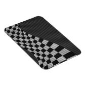 Carbon Fiber like Racing Flag Wave Print Magnet (Rechte Seite)