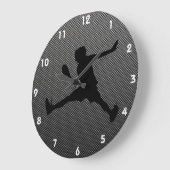 Carbon Fiber Look Tennis Große Wanduhr (Winkel)