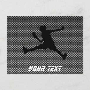 Carbon Fiber Look Tennis Postkarte