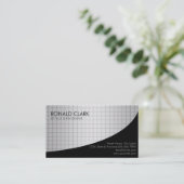 Carbon Fiber Metal Beruflich Black Visitenkarte (Stehend Vorderseite)