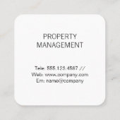 Carbon Fiber Metallic aus echtem Anwesen Agent Quadratische Visitenkarte (Rückseite)