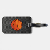 Carbon Fiber sieht Basketball aus Gepäckanhänger (Rückseite horizontal)