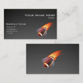 Carbon Fiber sieht wie Flammenfußball aus Visitenkarte (Vorne/Hinten)