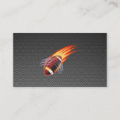 Carbon Fiber sieht wie Flammenfußball aus Visitenkarte (Rückseite)