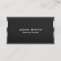 Carbon Fiber Substitutions Teacher Business Card