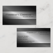 Carbon Fibre and Brushed Steel Business Card Visitenkarte (Vorne/Hinten)