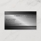 Carbon Fibre and Brushed Steel Business Card Visitenkarte (Rückseite)