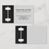 Carbon Fibre Barbell Weight Visitenkarte (Vorne/Hinten)