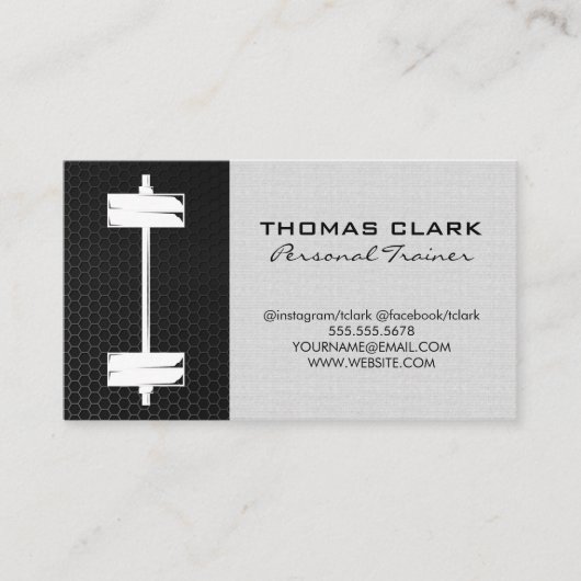 Carbon Fibre Barbell Weight Visitenkarte (Vorderseite)