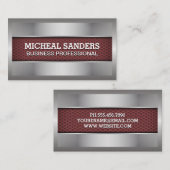 Carbon Fibre Black | Metallrahmen Visitenkarte (Vorne/Hinten)