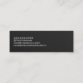 Carbon Fibre Black Mini Business Card Visitenkarte (Rückseite)