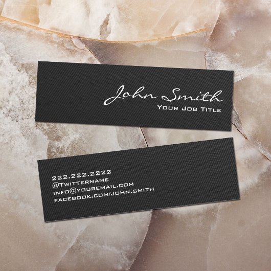 Carbon Fibre Black Mini Business Card Visitenkarte